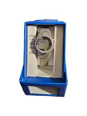 Pro Spirit Digital Sports Watch Chronograph Alarm Night-Light Purple 30M NIB VTG